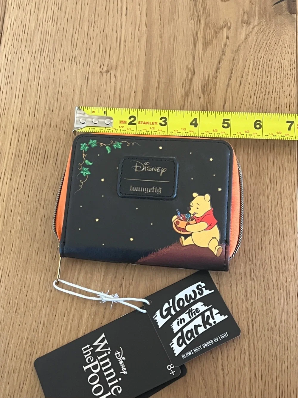 Disney Winnie the Pooh Halloween Zip up Wallet - Black & Orange